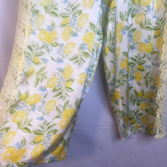 Adore Me Lemon & Lace Sides Pull On Drawstring Waist Pajama Sleep Pant Sz MD - Picture 8 of 12